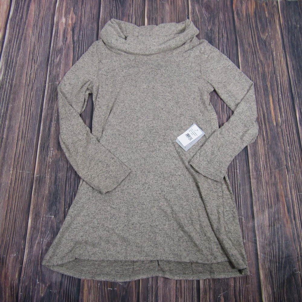 Max + Ash NEW NWT Womens Large Cream Black Turtleneck Long Sleeve Sweater Dress